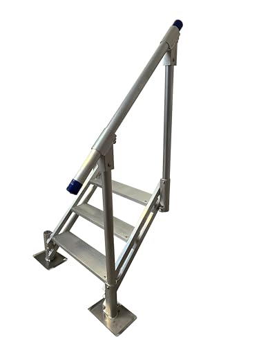Aluminum Dock Stairs 2 Step with 1 Handrail C864486
