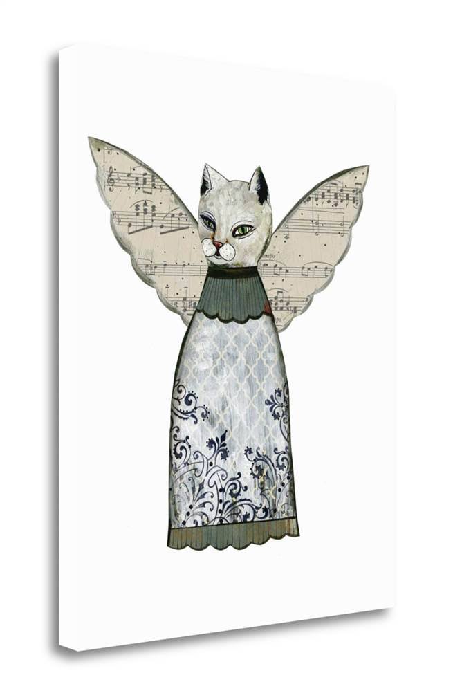 Cat Angel with Music Wings Giclee Print on Gallery Wrap Canvas M30147