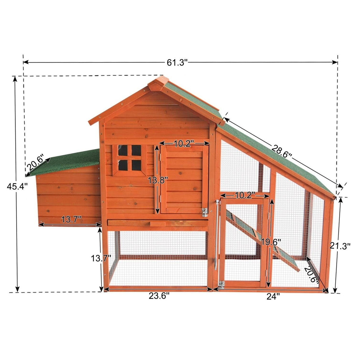 Large Wooden Chicken Coop D45276