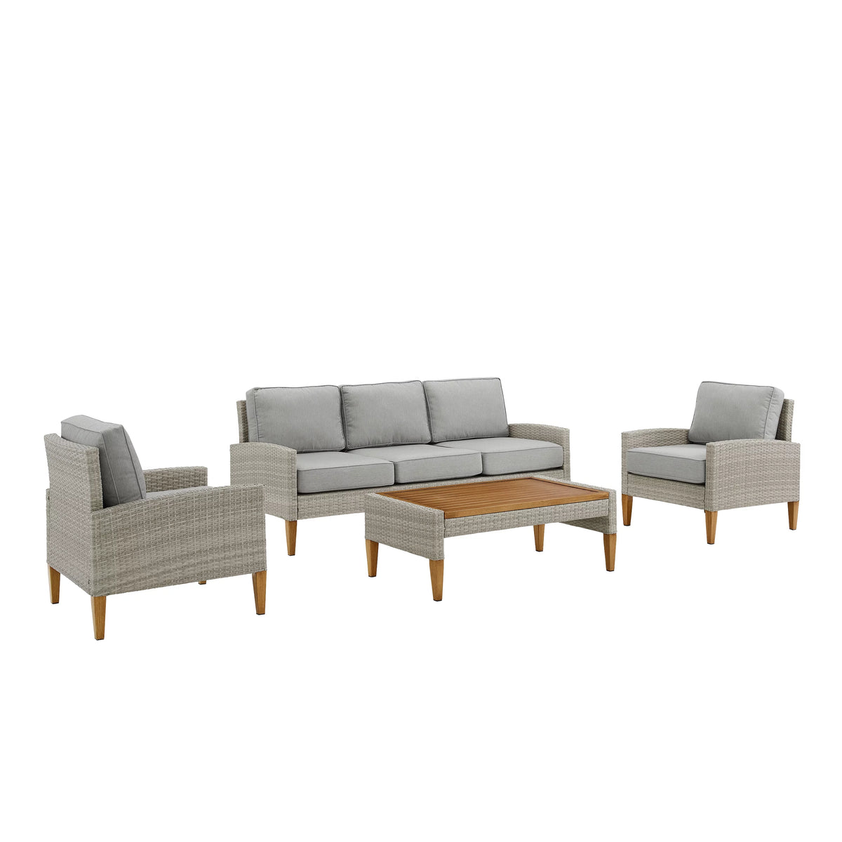 Outdoor Wicker 4 Piece Sofa Set O7414