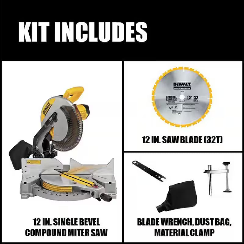 12 in. 15 Amp Single Bevel Compound Miter Saw B450026