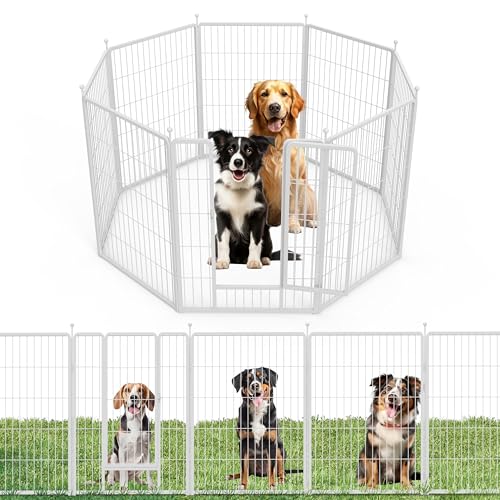 40 Inch 8 Panels Heavy Duty Metal Dog Playpen I6725