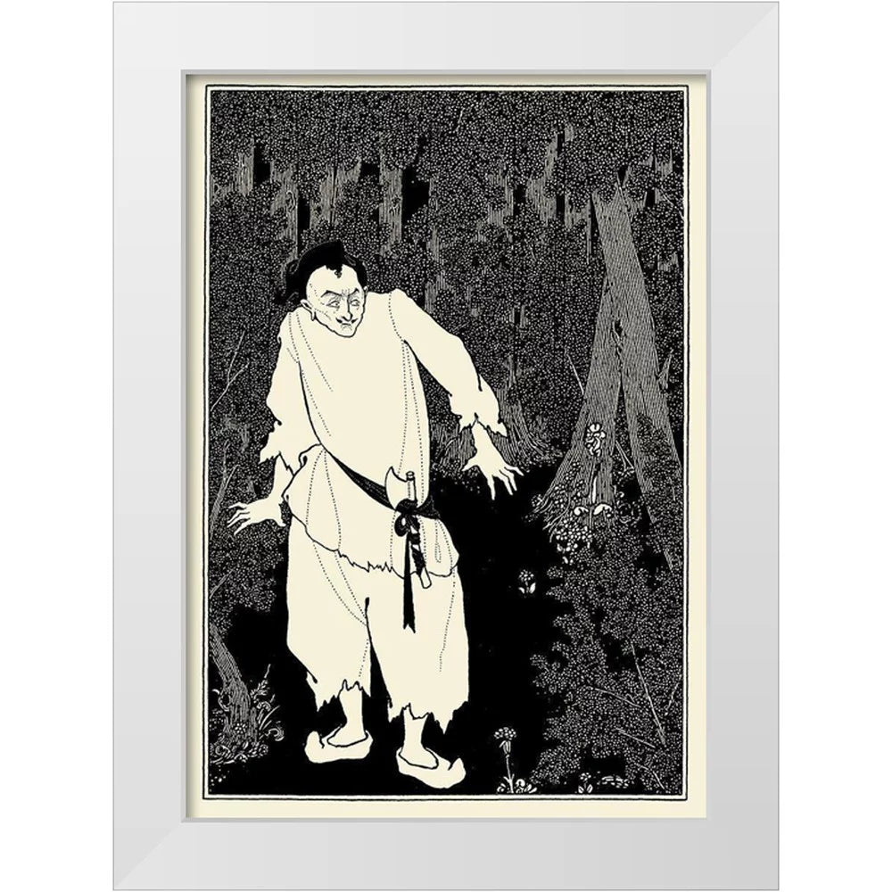White Modern Wood Framed Art Print H315