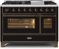 48 Dual Fuel Propane Gas Range in Glossy Black J259572