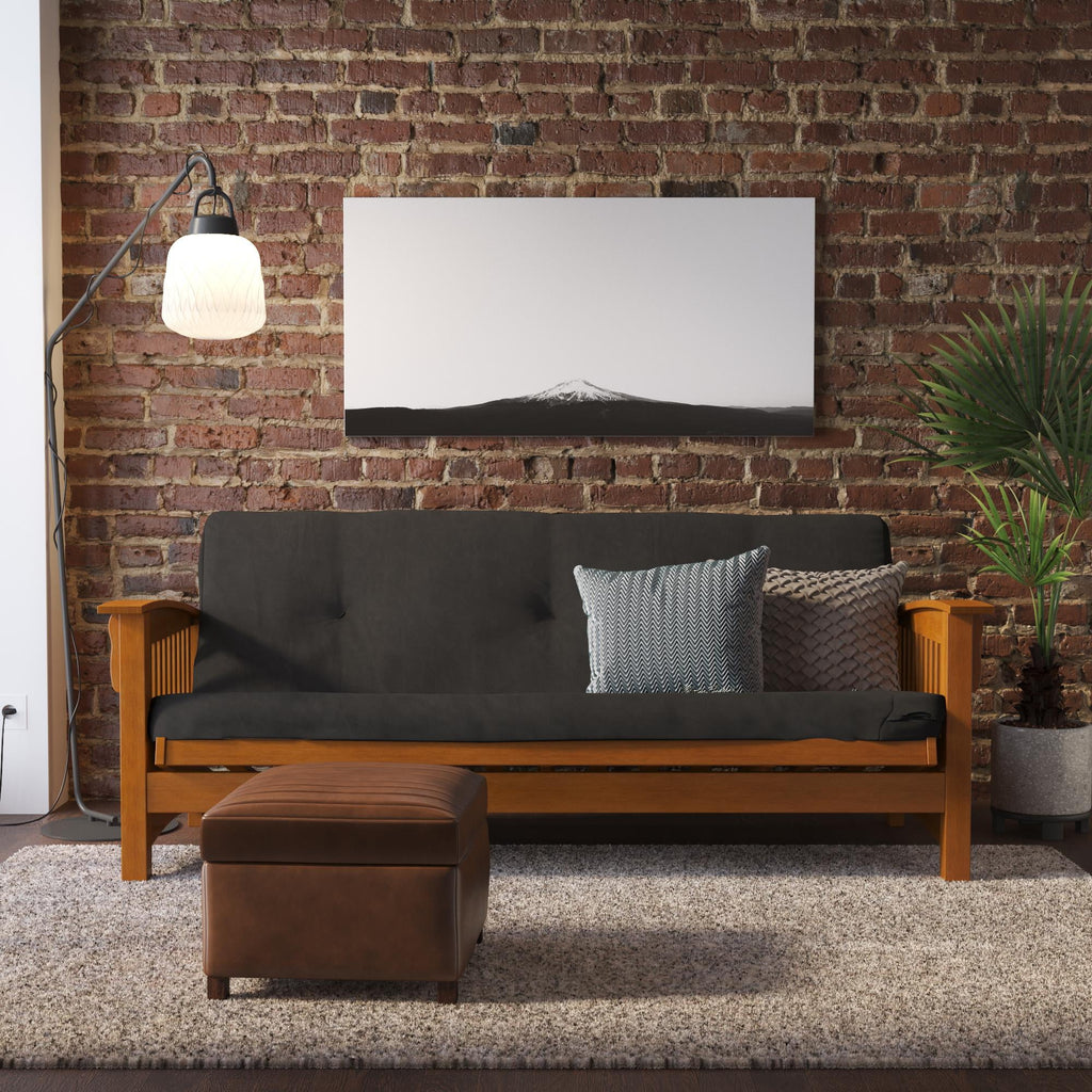 6 Inch Full Blue Microfiber Futon Mattress R8534