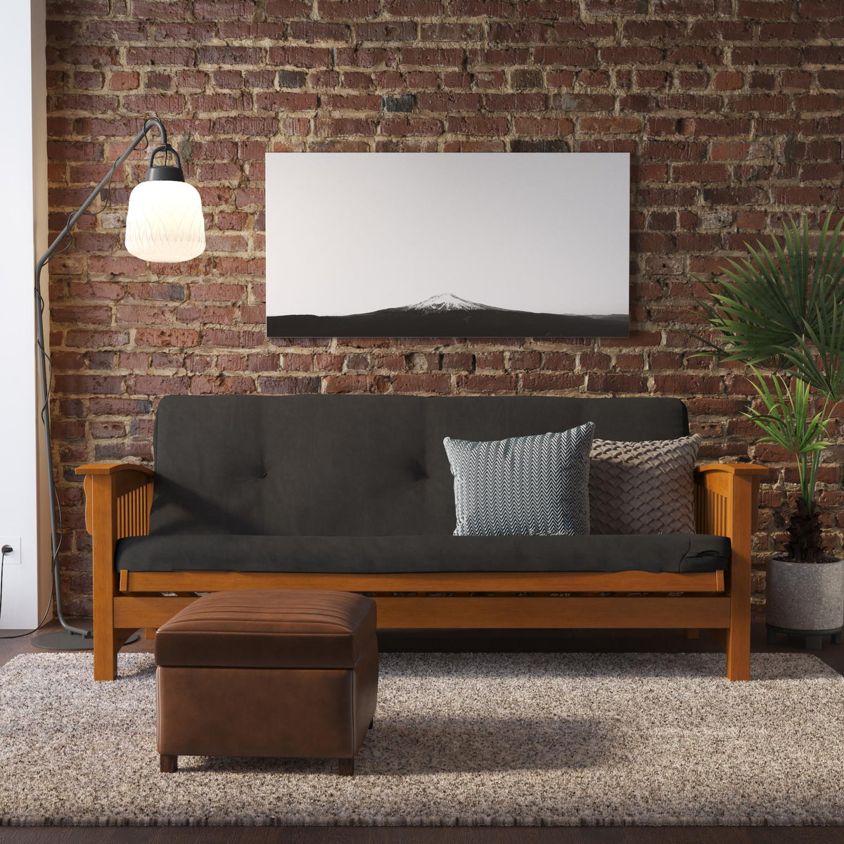 6 Inch Full Blue Microfiber Futon Mattress R8534