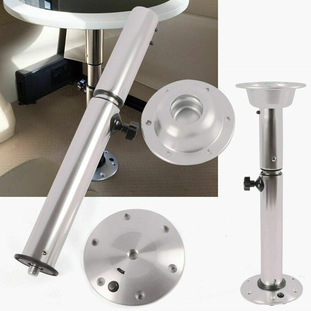 Adjustable 22-28 Table Pedestal Stand Base Silver Aluminum Z3259