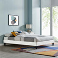 Full Performance Velvet Platform Bed Frame in White C466