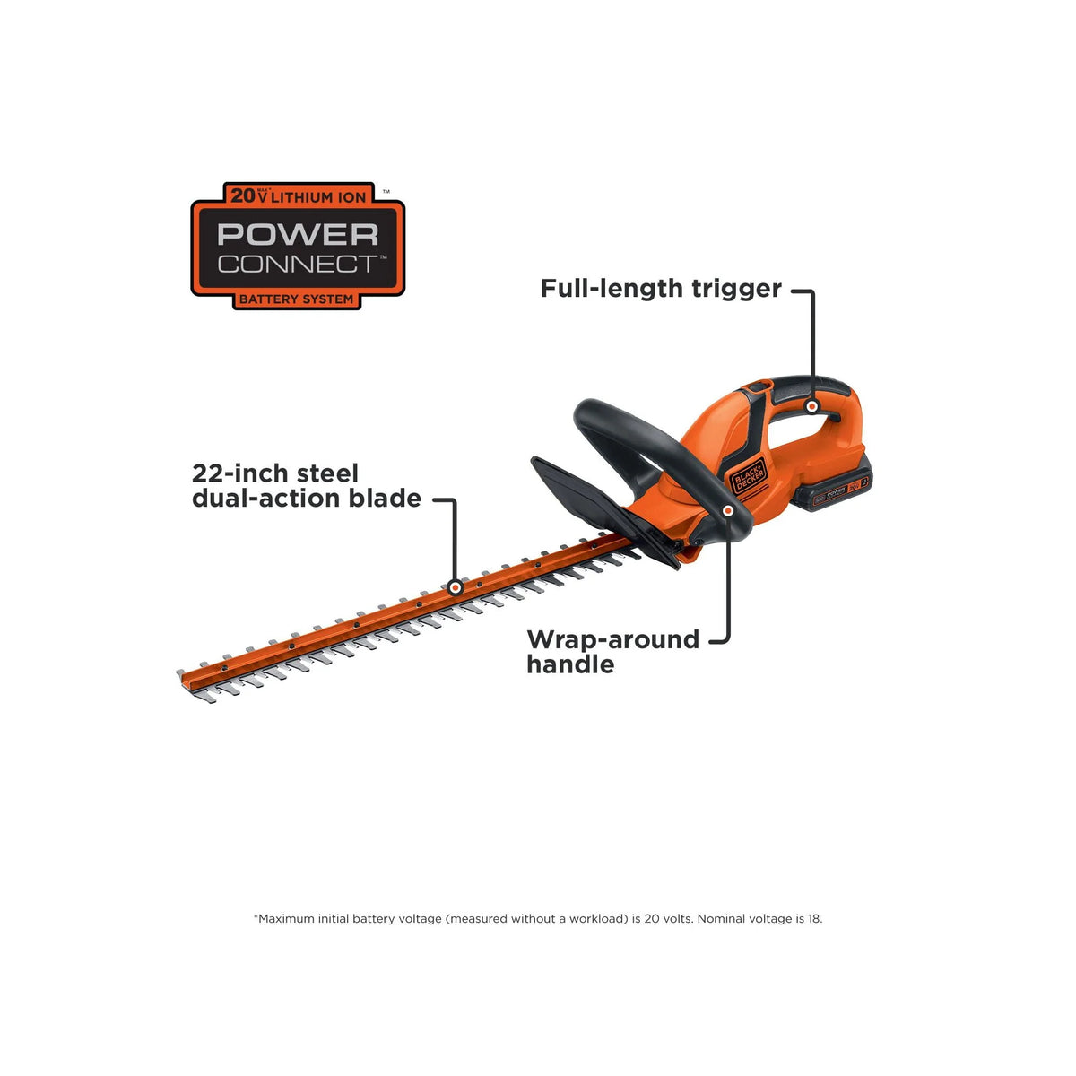 Cordless Lithium 22 in. Hedge Trimmer H9377