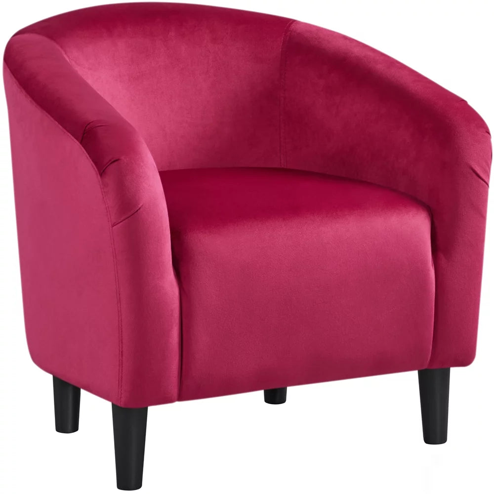 Yellow Upholstered Velvet Accent Chair Z12006
