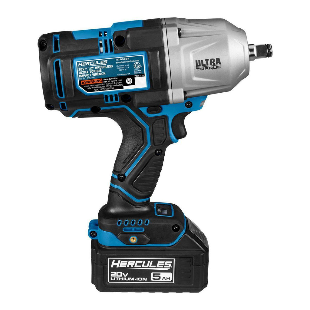 20V Brushless Cordless 1/2 in. Impact Wrench Kit with 5 Ah Battery and Charger P303502