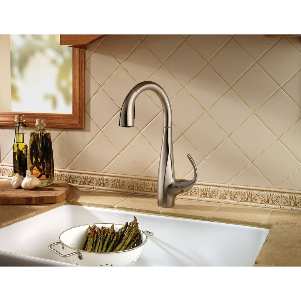 1-Handle Pull-Down Kitchen Faucet Tuscan Bronze O699
