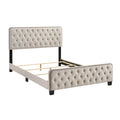 Beige Tufted Fabric Upholstered King Bed K135077