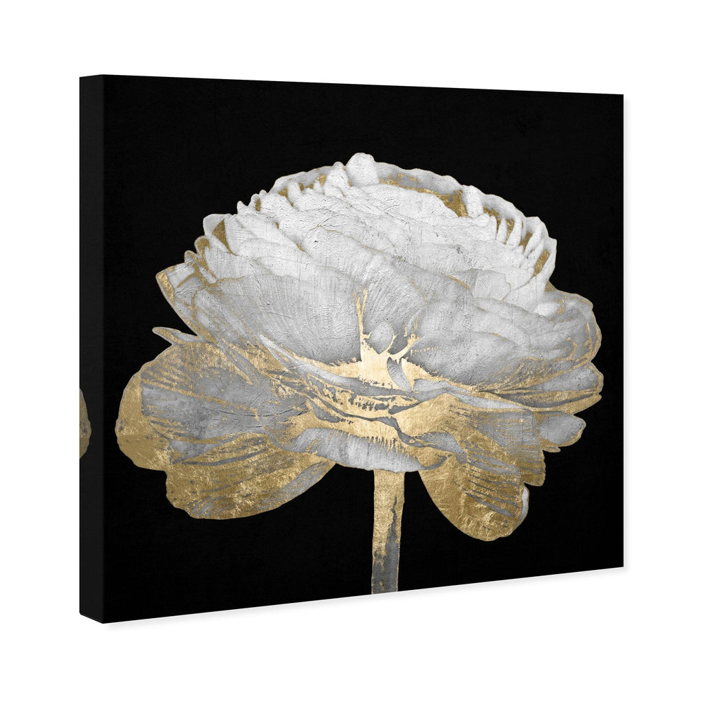 Black Gold Floral Canvas H156732