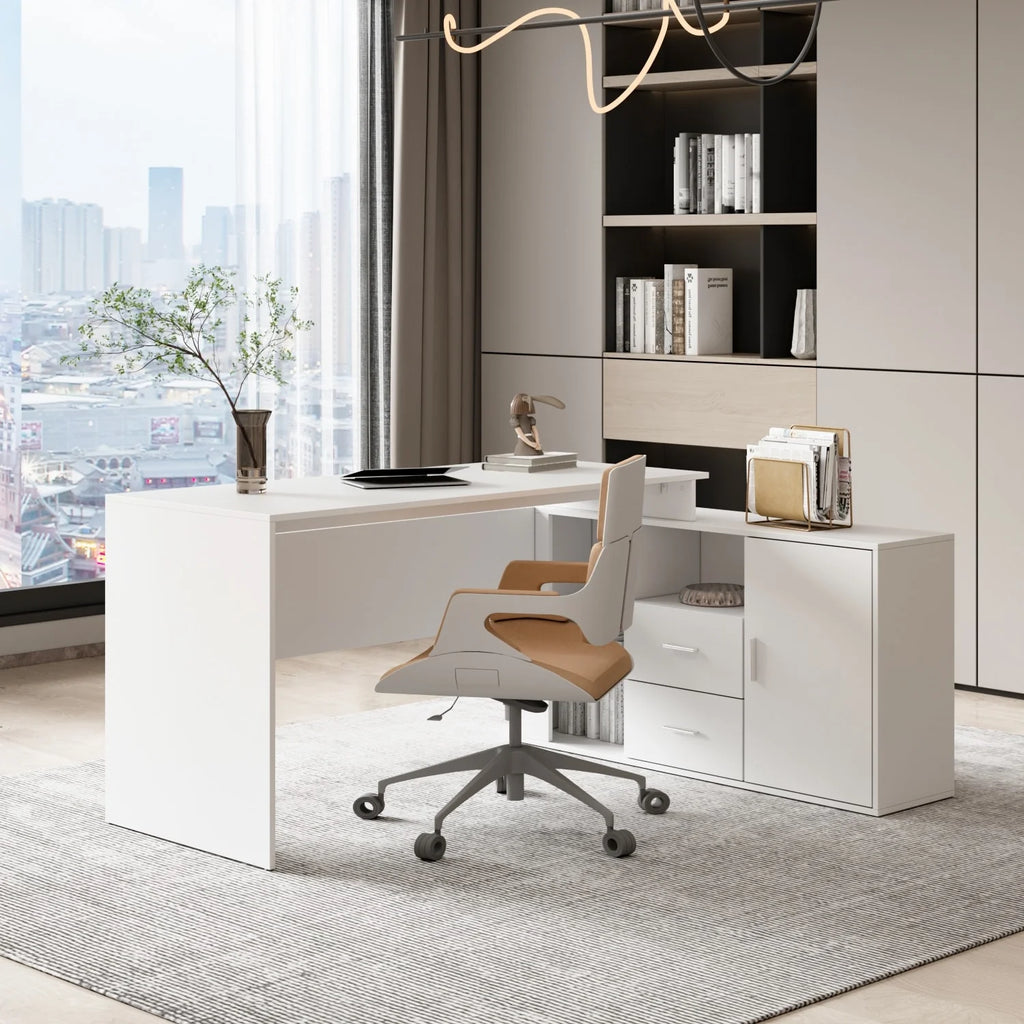 Home Office Computer Desk Corner Desk 55-inch Writing Table U933365