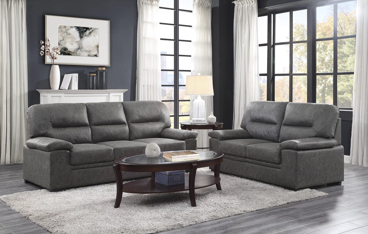 Dark Gray Loveseat D325