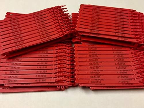 Red Plastic Seal Security with Print Progressive Numbering H942375
