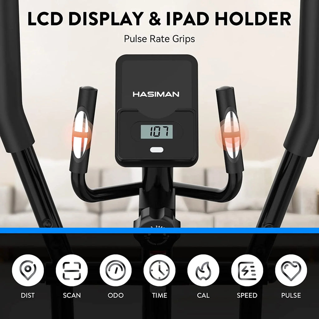 Silent Magnetic Elliptical Bike Stationary Exercise Machine H181237