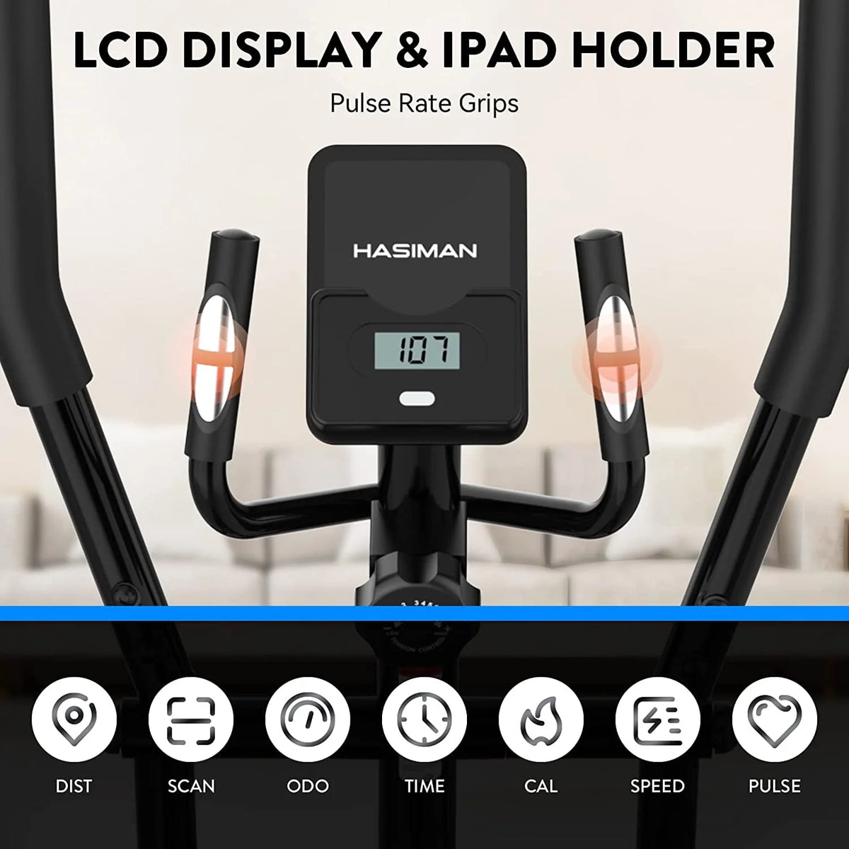Silent Magnetic Elliptical Bike Stationary Exercise Machine H181237