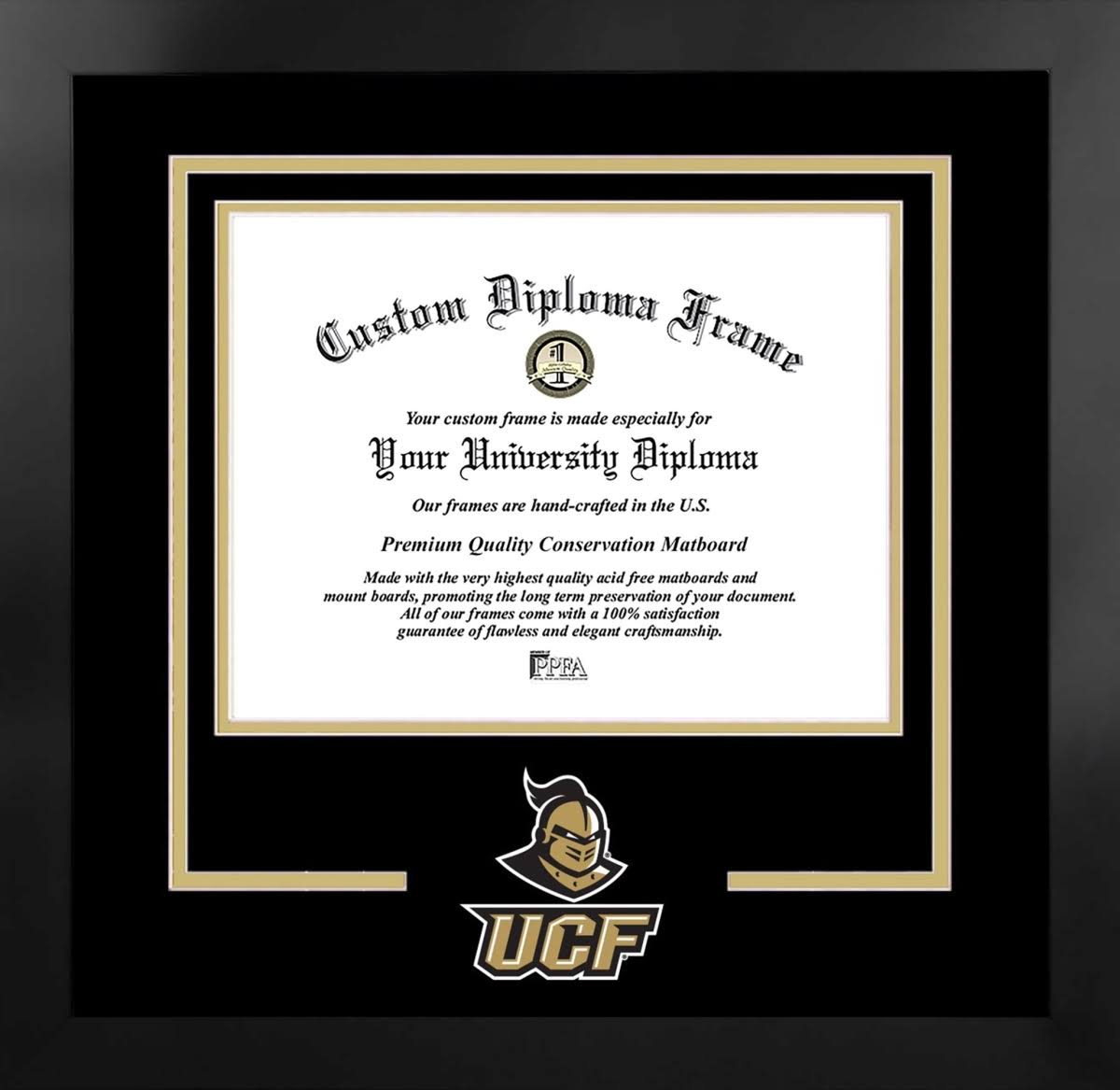 University of Central Florida Spirit Diploma Black Frame R698