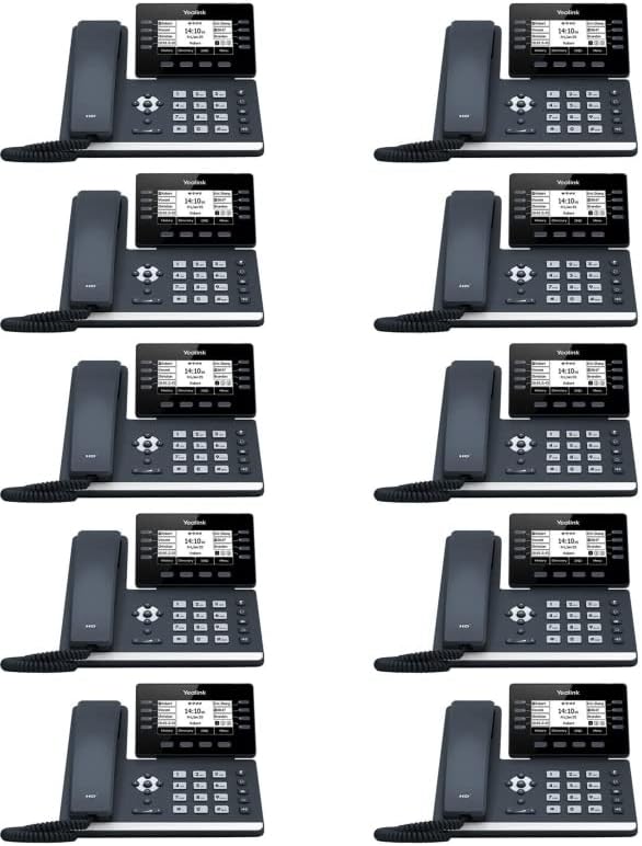 IP Phone 10 Pack 12 VoIP Accounts 3.7-Inch Graphical Display J4727