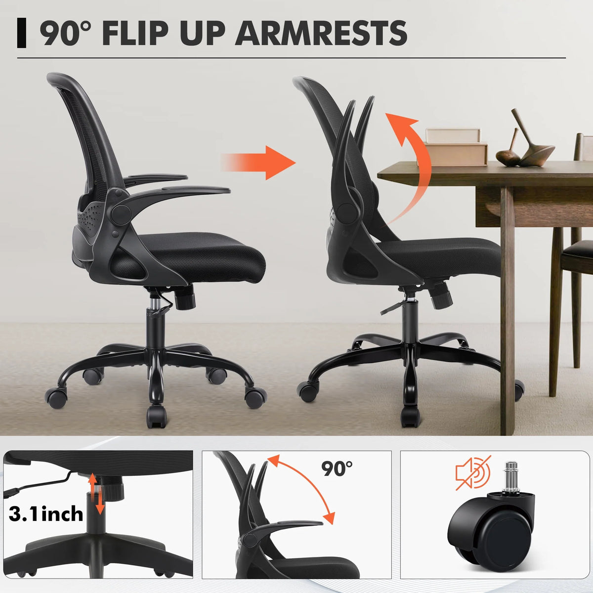 Black Ergonomic Mesh Office Chair S655