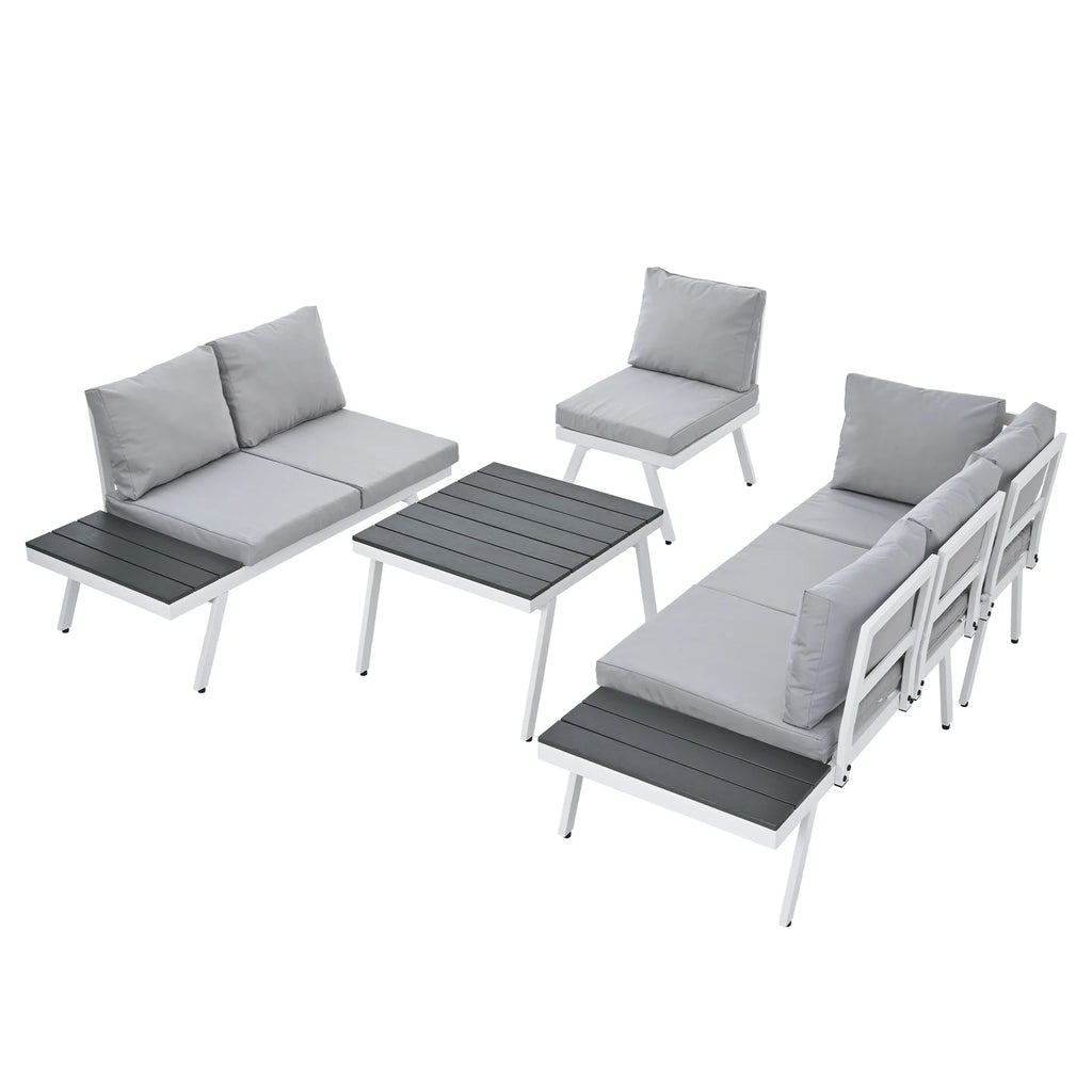 5 Piece Outdoor Patio Furniture Set Grey C378