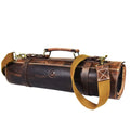 Walnut Brown Leather Knife Roll Storage Bag E8420