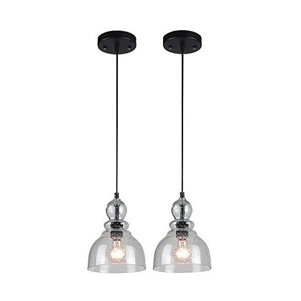 Adjustable Mini Pendant with Clear Seeded Glass A1922