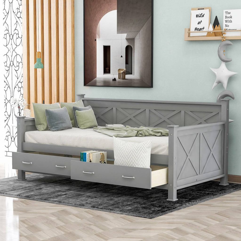 Twin Size Daybed with 2 Drawers F67418