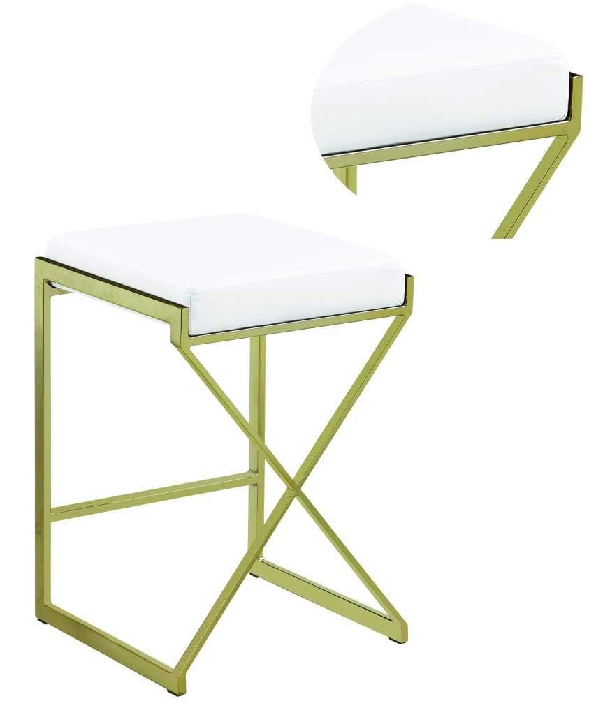 White Counter Height Stool N30011