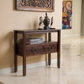 Brown Acacia Wood Accent Table N337822