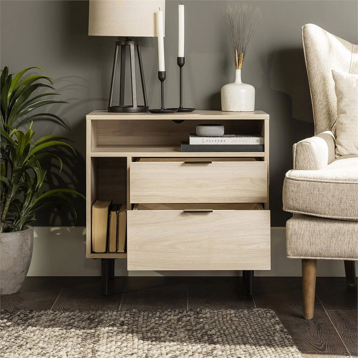 25" Birch Finish Nightstand K88789