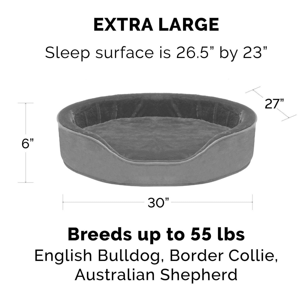 Velvet Oval Dog Bed U17269