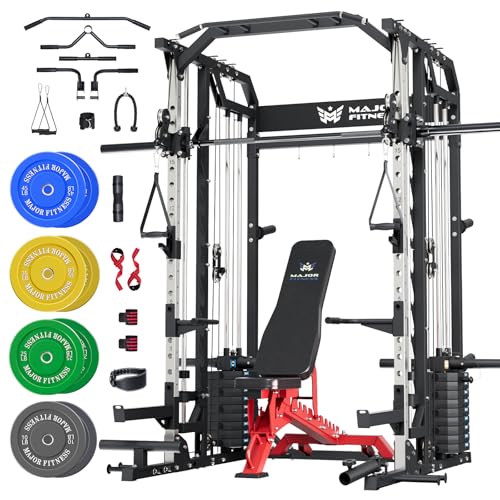 Smith Machines Squat Rack with Cable Crossover Machine O1506