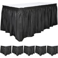 Black 6-Pack Table Skirt for Rectangle Tables T6821
