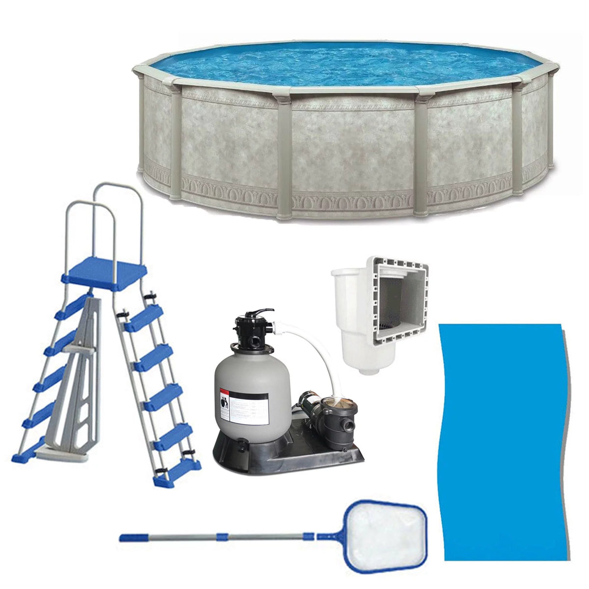 Khaki 18ft x 52in Above Ground Swimming Pool O13701