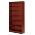 Six Shelf Wood Veneer Cherry Panel Bookcase H961