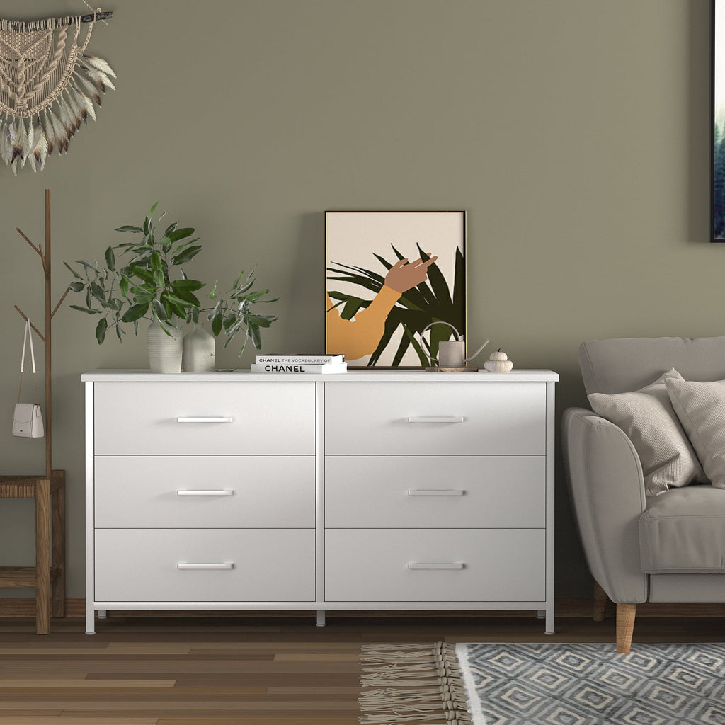 6 Drawer Industrial Wood Dresser U5038