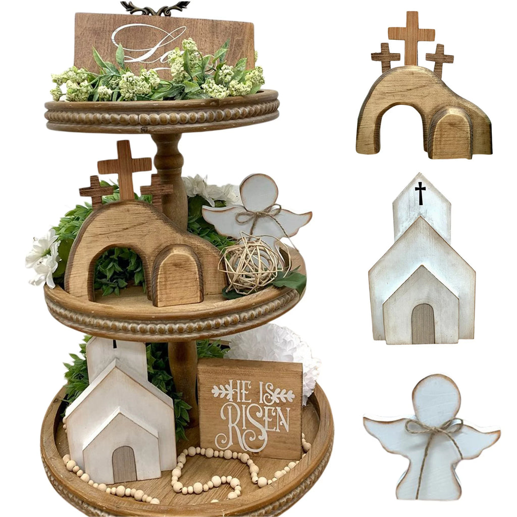 Jesus Tomb Three-tier Tray Ornaments P21962