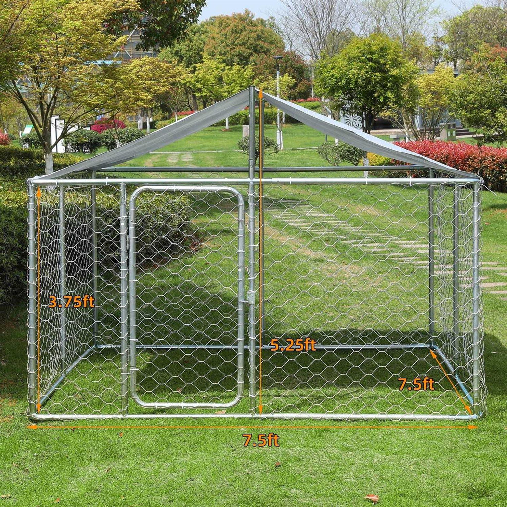 Heavy Duty Outdoor Dog Kennel with Cover W1606