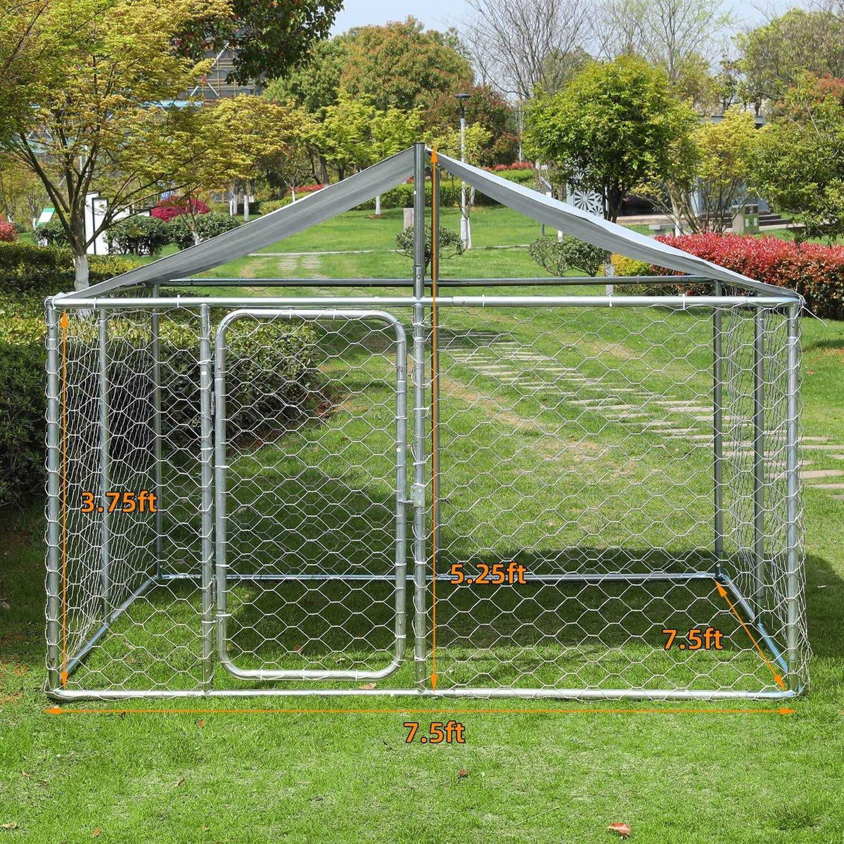 Heavy Duty Outdoor Dog Kennel with Cover W1606