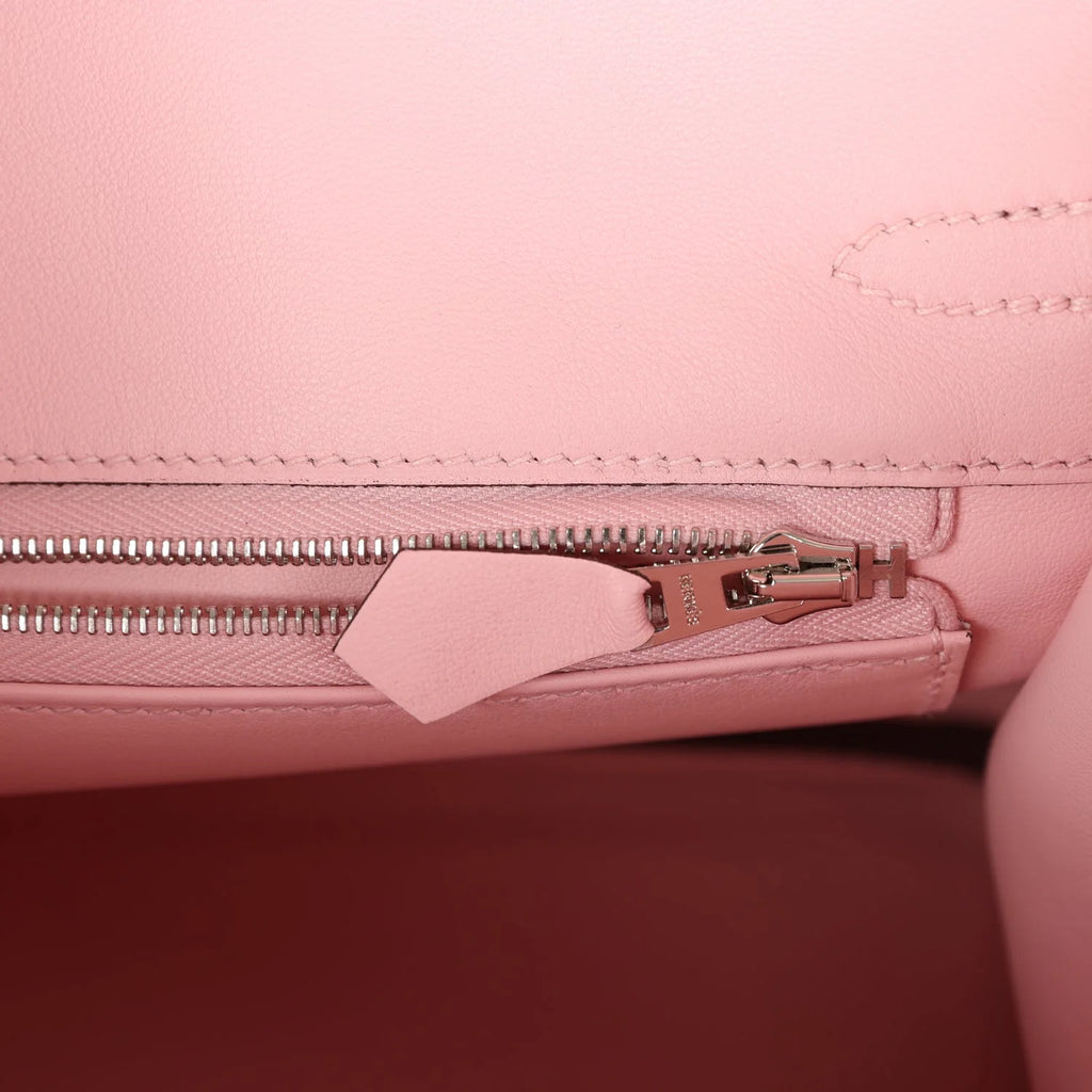 Birkin 25 Rose Sakura Swift Palladium Hardware L6107