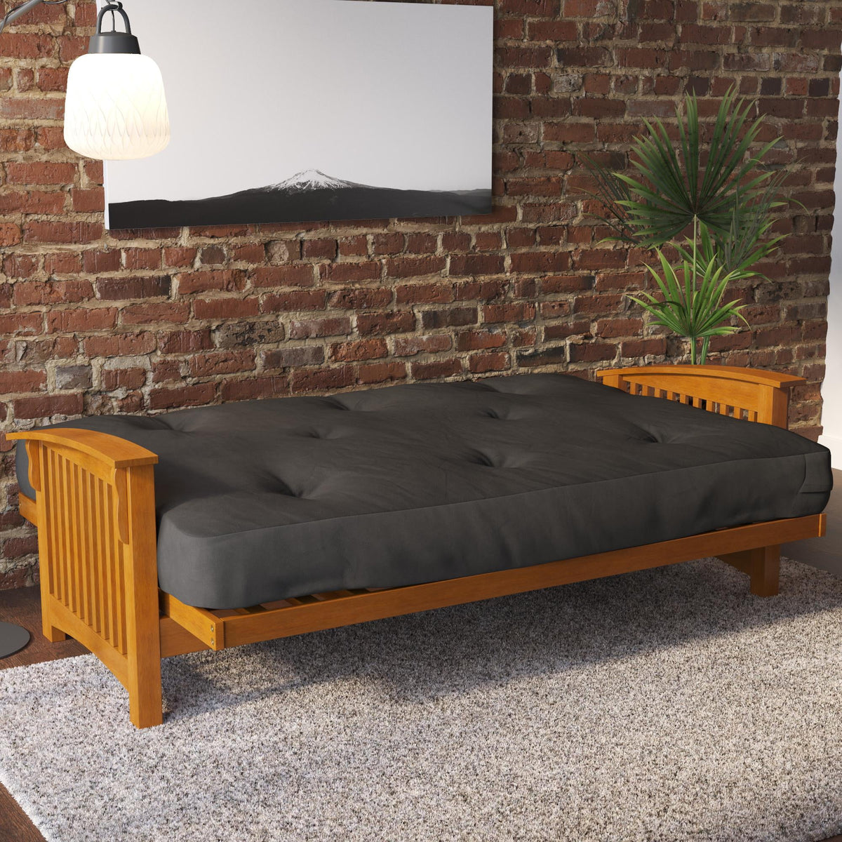 6 Inch Full Blue Microfiber Futon Mattress R8534