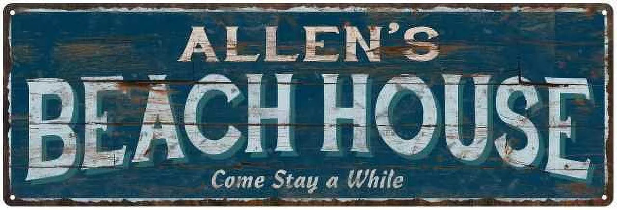 Blue Rustic Cabin Home Decor 6x18 Metal L88542