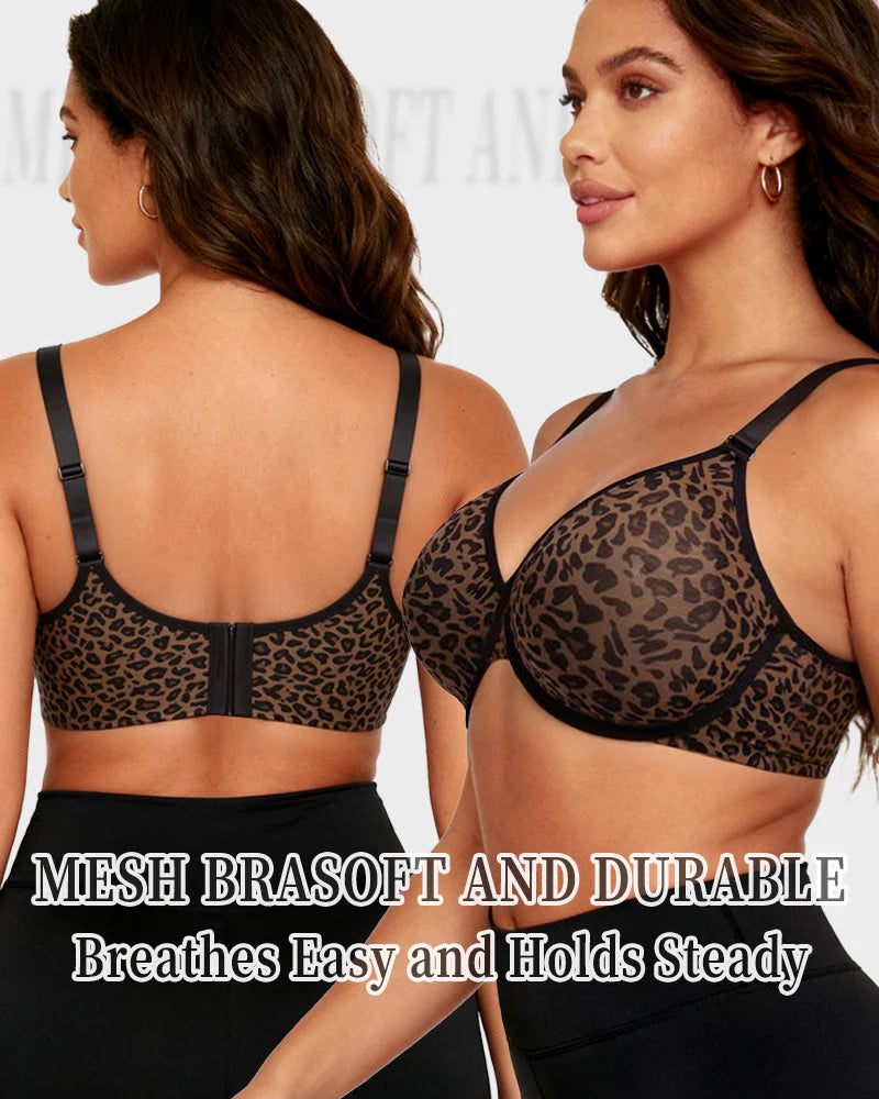 Sheer Zebra Mesh Underwire Bra E48269