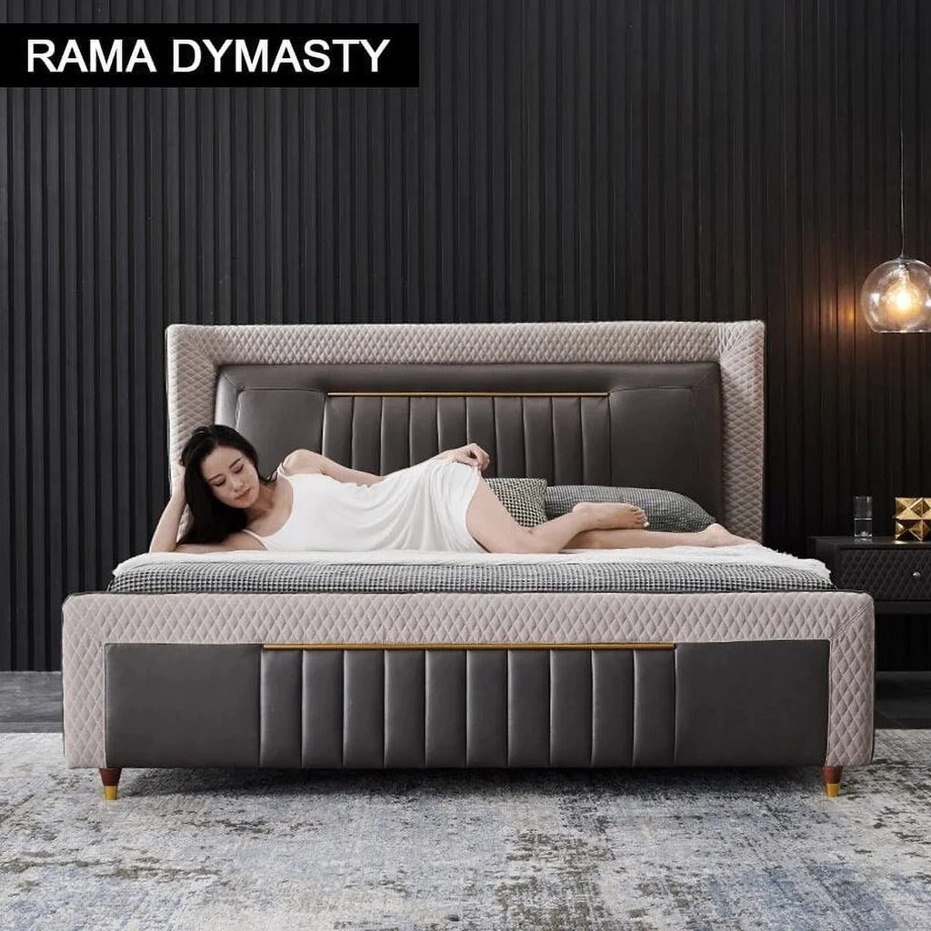 Genuine Leather King Queen Size Bed Z4029