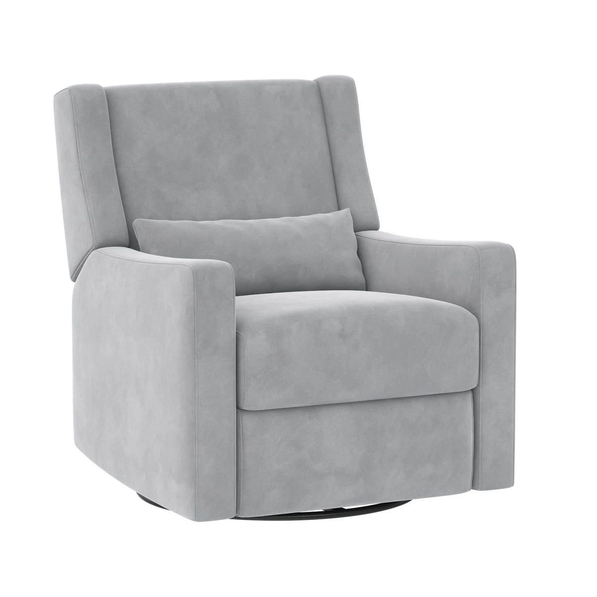Gray Velvet Swivel Glider Recliner E620716
