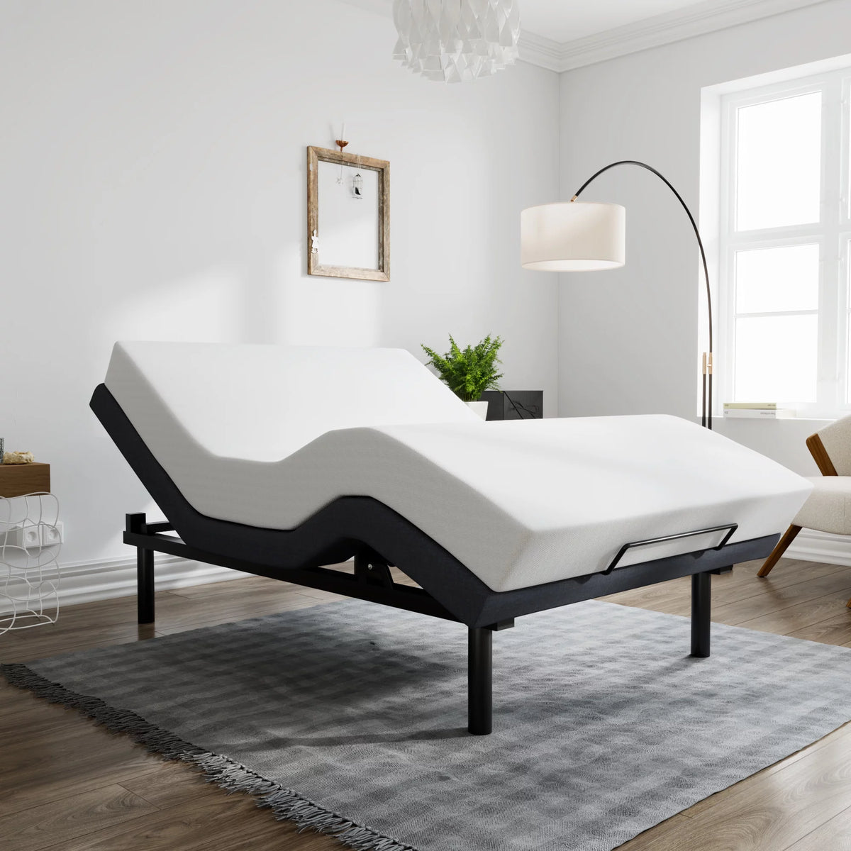 Queen Size Adjustable Bed with Wireless Remote E26182