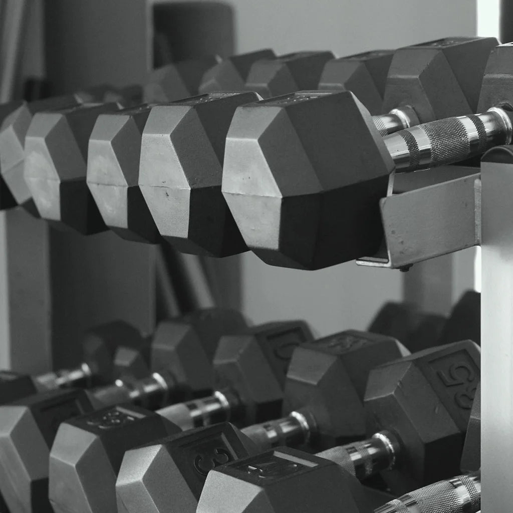 25lb Rubber Hex Dumbbell Pair S7708